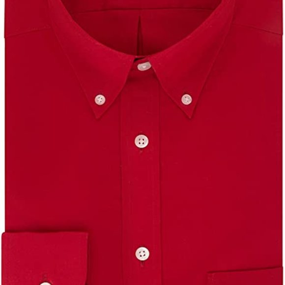 IZOD Men's Dress Shirt Regular Fit Stretch Solid Button Down Collar - Picture 1 of 5